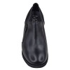 Vue de face des low boots femme en cuir lisse noir Mella Italie 2396