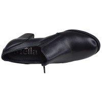 Vue de dessus des low boots Mella Italie 2396 en cuir noir