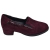 Profil des mocassins Mella Italie 2037 en daim bordeaux