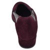 Vue arrière des mocassins femme bordeaux avec talon de 3 cm