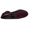 Vue de dessus des mocassins Mella Italie 2037 en daim bordeaux