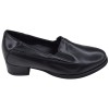 Profil des mocassins en cuir noir Mella Italie 2037