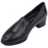 Mocassins femme Mella Italie 2037 en cuir lisse noir