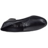 Vue de dessus des mocassins Mella Italie 2037 en cuir noir