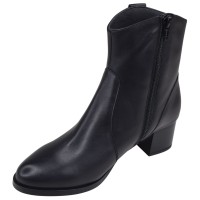 Bottines cuir noir Piesanto 265449 avec fermeture zippée