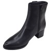 Bottines Piesanto 265443 cuir noir avec fermeture zippée intérieure