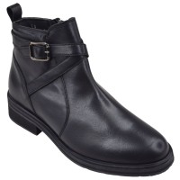 Bottines cuir noir Piesanto 265348 femme petites pointures 33 34