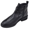 Bottine Piesanto 265348 cuir noir avec fermeture zippée