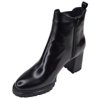 Bottine cuir noir Piesanto 195432 fermeture zip intérieur