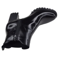 Bottine Piesanto 195432 cuir noir vue dessus fermeture zippée