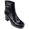 Bottines plateforme cuir noir Piesanto 235503 femme petites pointures