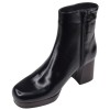 Bottine plateforme Piesanto 235503 cuir noir fermeture zip