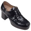 Derbies cuir noir Piesanto 235491 femme petites pointures 33 34 – vue trois quarts