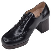 Chaussures à lacets Piesanto 235491 cuir noir petites pointures – vue trois quarts