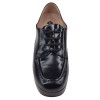 Derbies femme cuir noir à bout carré Piesanto 235491 – vue de face